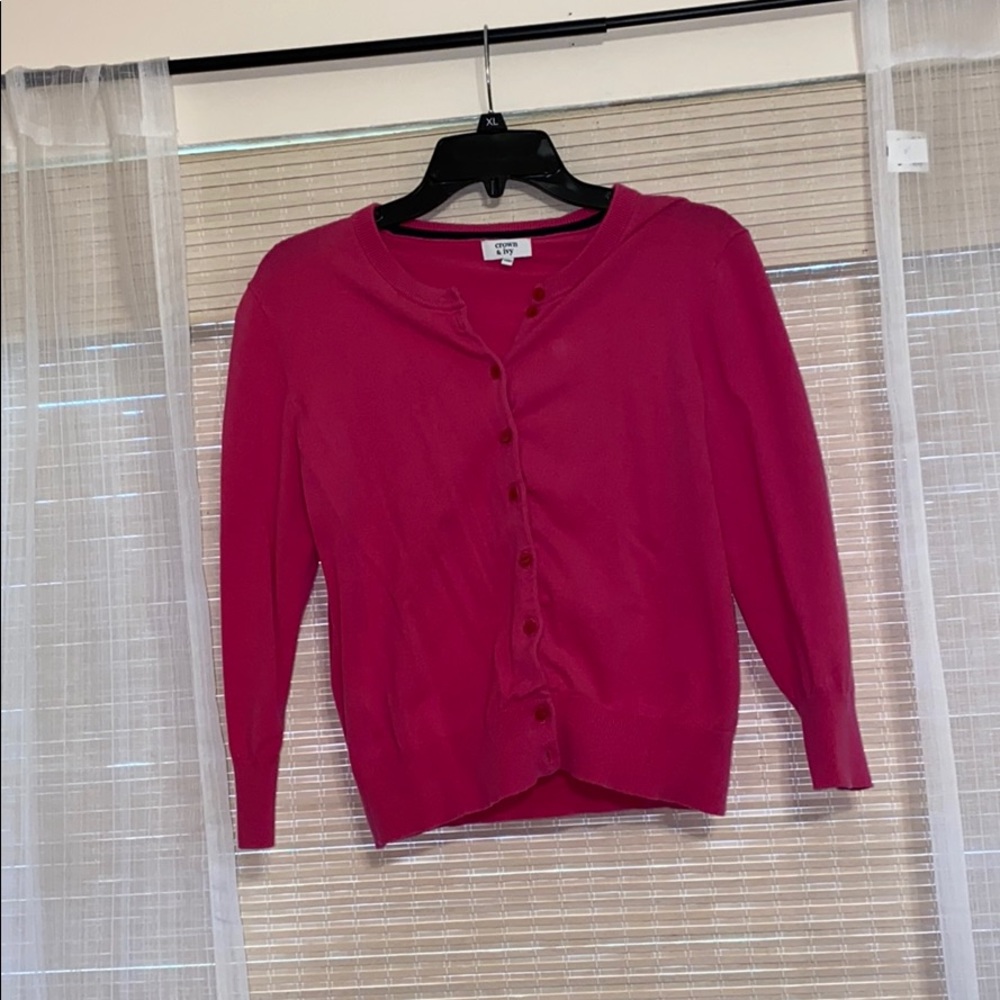 Button up pink sweater
